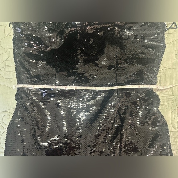 NWT Milly Sabine 3D Sequin Rosette Column Gown Size 8 - Picture 11 of 12